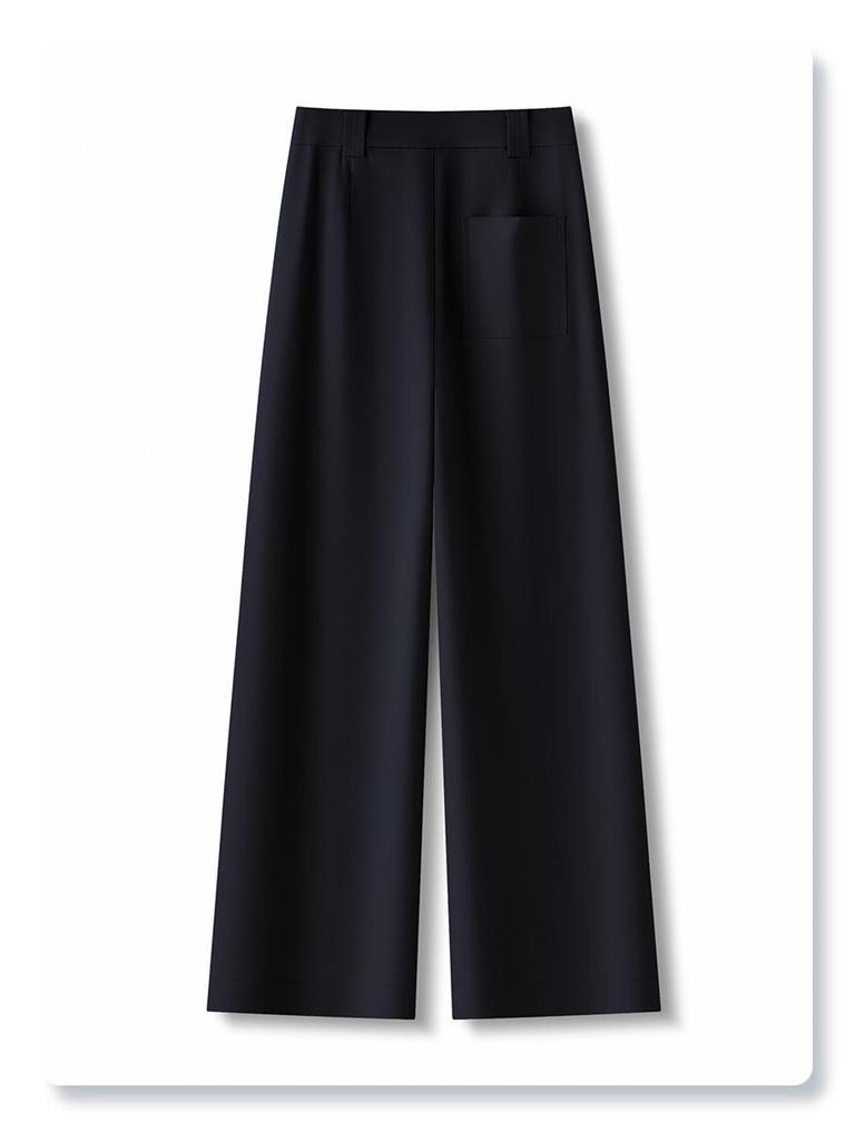 Women's Tencel-Cotton Wide-Leg Pants - High-Waist Loose Fit, Slimming Straight-Leg Style for Spring/Summer 2025