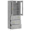 VidaXL Highboard Concrete Grey 69.5x34x180 Cm Engineered Wood 3198397