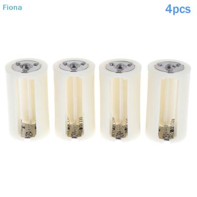Caja de Batería AA a D de 4 Piezas, Estuche Protector de Batería de Tamaño 3x AA a D, Soporte Adaptador Convertidor de Batería PP, Estuche con Interruptor