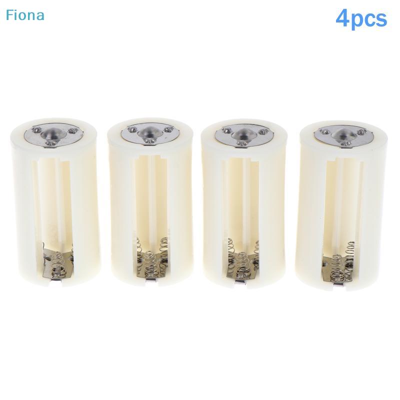 4Pcs AA To D Battery Box 3x AA To D Size Battery Protective Case Holder PP Battery Adapter Converter Holder Switcher Case