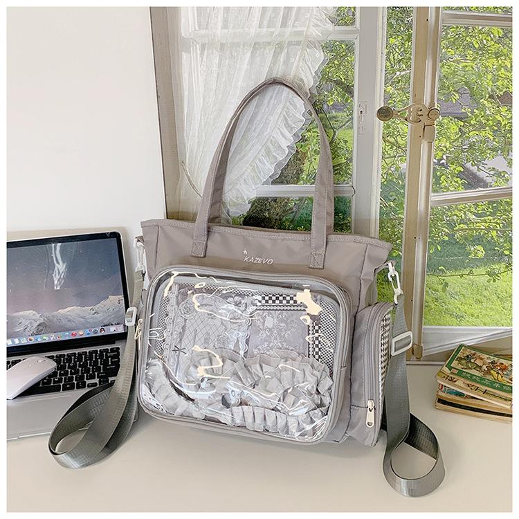 School Bag 2025 New Fashion Cute Backpack Casual Large Capacity Tote Bag Messenger Bag Japanese Versatile Shoulder Pain Bag