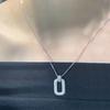 D Color  Real 1mm 1.3mm Full Moissanite Pendant Necklace For Women Man S925 Silver Plate 18K White Gold Fine Jewelry