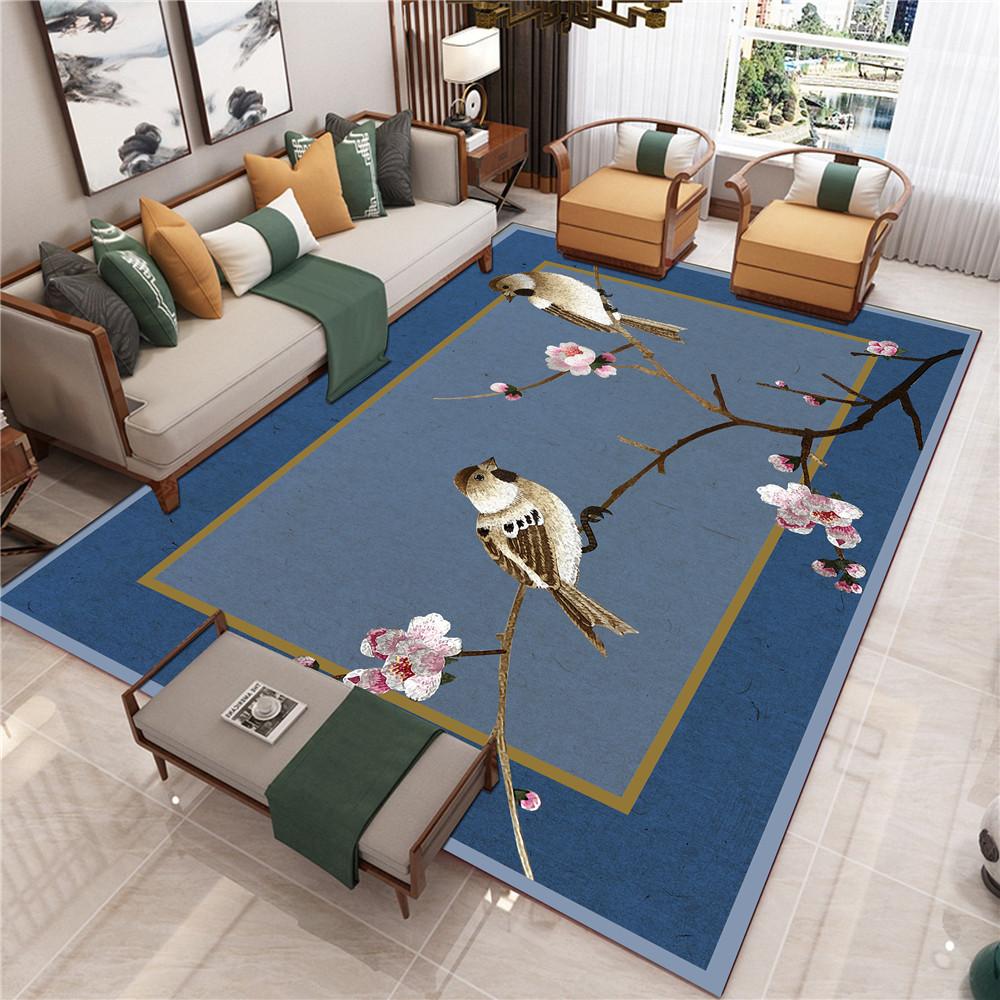 New Chinese Style Living Room Carpet Chinese Style Sofa Coffee Table Mat Bedside Classical Style Carpet