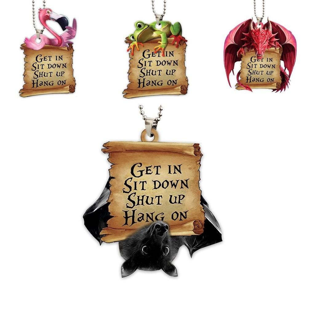 Dolphin Car Rearview Mirror Accessory Christmas Tree Decoration Hanging Ornament Home Decor Gift Acrylic Material