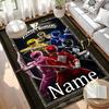 Custom Name Personalized Mighty Morphin Power Rangers Print Carpet, Versatile Home Decor Rug, for Playroom, Apartment, Balcony, Entryway, Hallway Gift