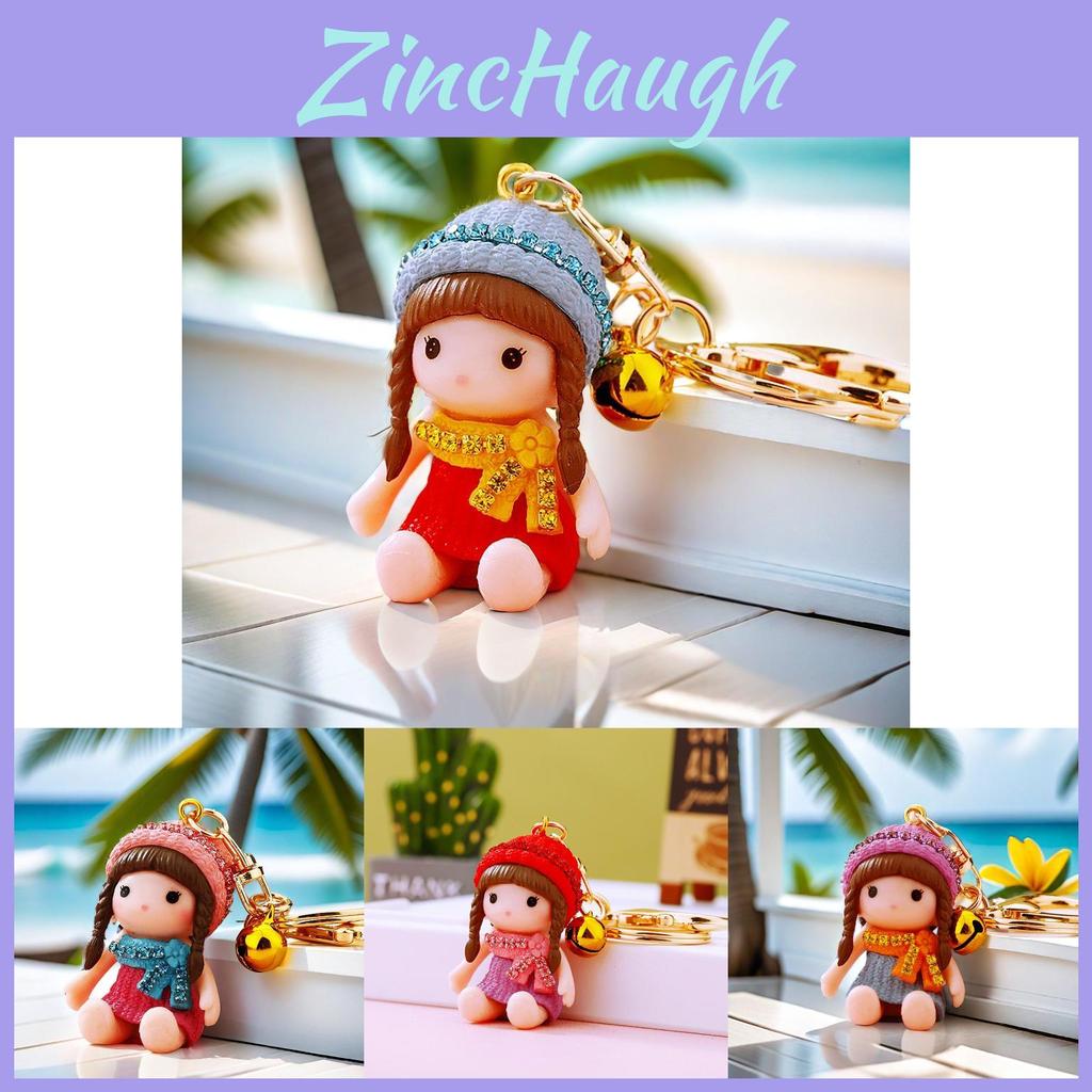 Adorable Resin Keychain For Kids Featuring Sparkling Doll Keyring For Girls Perfect Gift