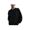 Solid Color Crew Neck Pullover Long Sleeve Loose Sweatshirt Women Sweatshirt Black HQ8194-010