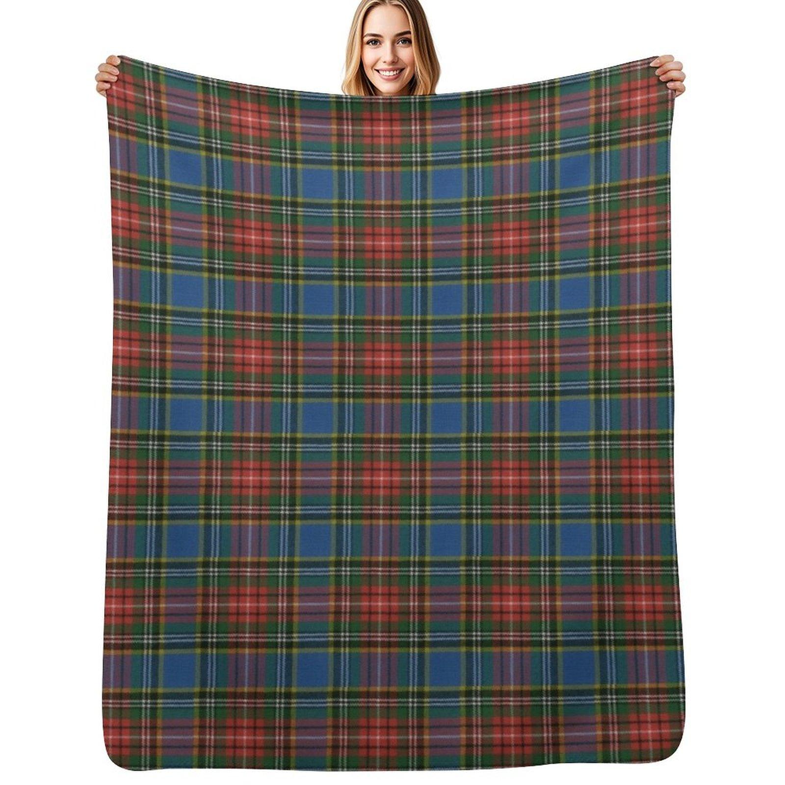 Плед MacBeth A Original Scottish Tartan Декоративный Мягкий Плед для Дивана Size: 75*100cm, Weight: 230 GSM