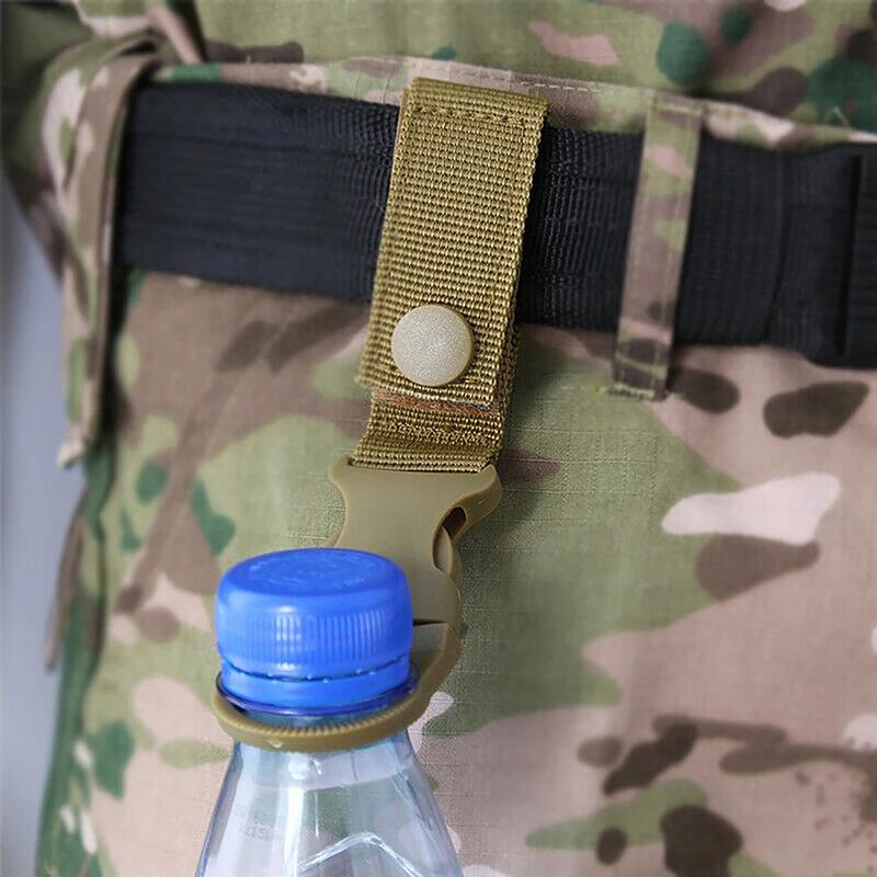 Webbing Buckle Hook Water Bottle Holder Clip Outdoor Military Nylon Climb Carabiner Belt Backpack Hanger Camp