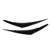 2PCS Headlight Eyebrow Left Right Black Front Lamp Eyelid Trim Cover Decorative Plastic Headlamp