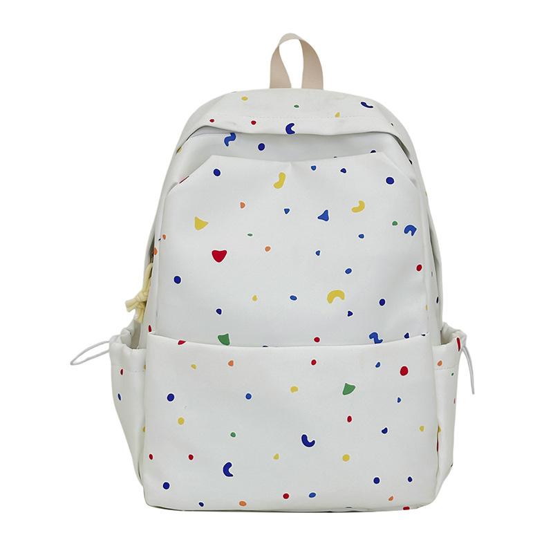 Schoolbag wholesale summer new junior high school girl heart floral shoulder large capacity simple new versatile travel backpack