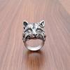 Punk 316L Stainless Steel Wild Wolf Biker Ring Silver Color Men's Fashion Animal Jewelry Gift for Him