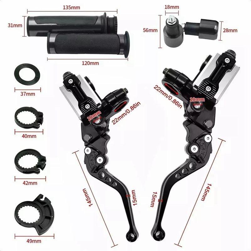 QE-Motorcycle Hydraulic Clutch Kit Brake Levers Master Cylinder Reservoir With Grip Brake Hose For Motocross Vento Pulsar