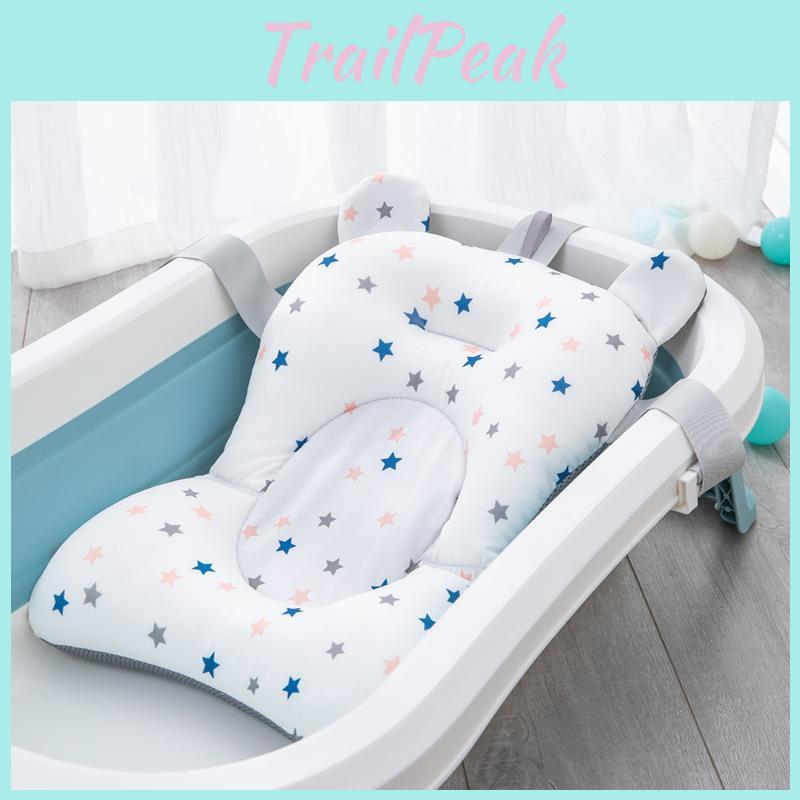 Tub Bath Pad Baby Shower Nonslip Newborn Bathtub Mat Safety Nursing Foldable Support Comfort Body Cushion Mat Pillow
