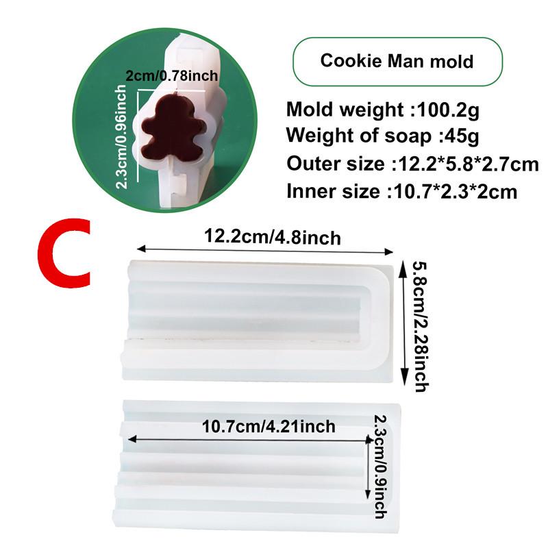 Christmas Themed Soap Tube Silicone Mold DIY Snowman Snowflake Bell Ball Tree Designs Soap Chocolate Cake Crafts Holiday Supplie