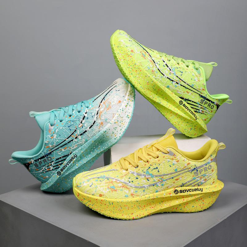 Sneakers New Large Size Teen Professional Marathon Running Carbon Board Couple Shoes Luminous Fashion Running Shoes