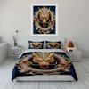 Golden Dragon Decorative Set Bedding Set with 1 Duvet Cover 2 Pillowcases Single Double King Queen Gift