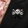 Halloween Costume Pin Brooch Pin, Enamel Skull Bow Design Brooch, Style Snap-On Cool Accessory Badge for Backpacks Collars Hats Holiday Decoration