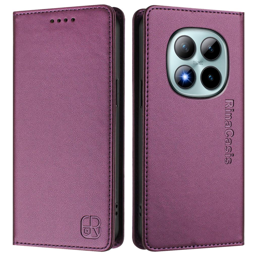 For Xiaomi Redmi Note 15 Pro+ 5G Leather Case RINACASIS RC01 Phone Cover with RFID Blocking Wallet Stand