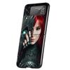 Mylene Farmer Cover Phone Case For Samsung Galaxy Z Flip 7 6 5 4 3 5G Flip7 Flip6 Flip5 Flip4 Flip3 Black Fundas Shell