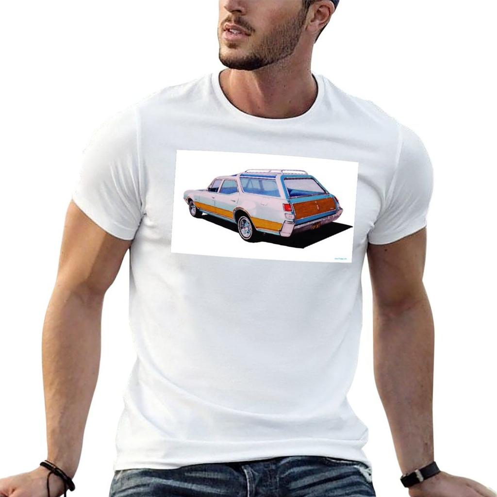1969 Oldsmobile Vista Cruiser Woody Wagon Tshirt Man T Shirts Cotton T Shirts With Prints T Shirts For Man Pack White Tshirt