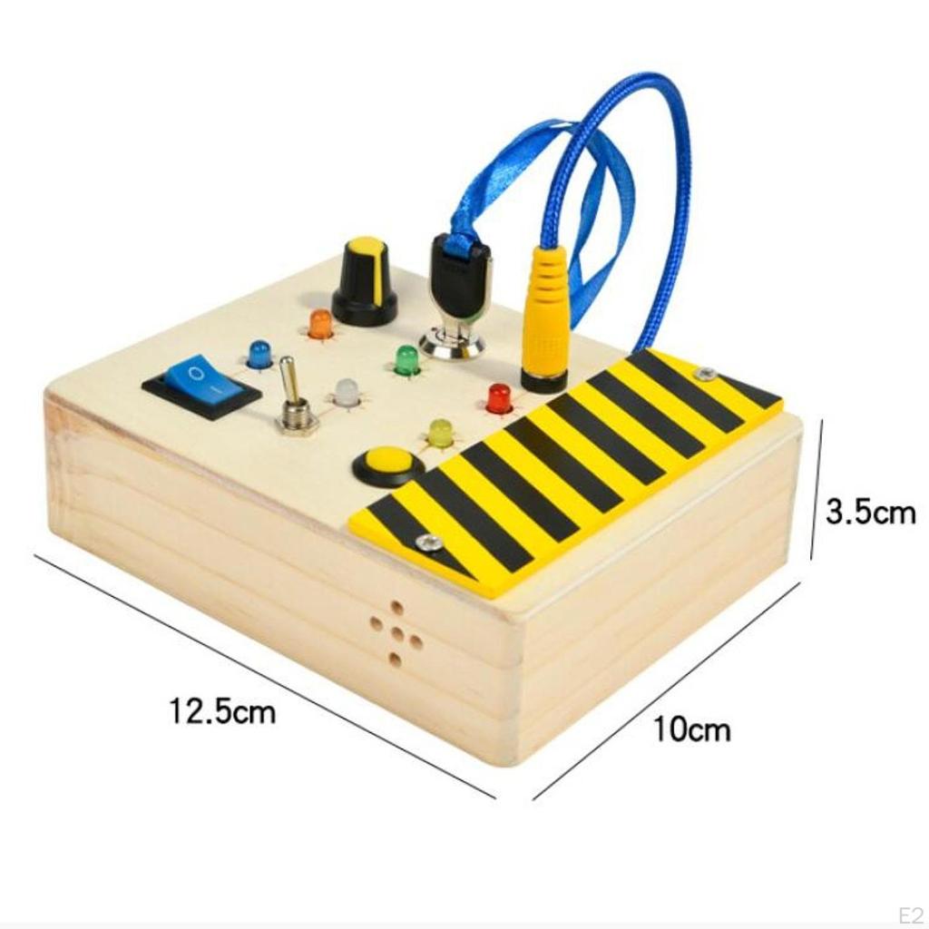 Lights Switch Busy Board Montessori Toy, Learning Skill Educational Toys Kids Activity Sensory