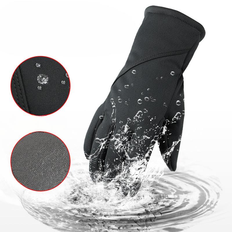 Touch Screen Warm Gloves Cycling Autumn and Winter Women Plus Velvet Thickened Gloves Outdoor Mountaineering Skiing Cycling Gloves Men