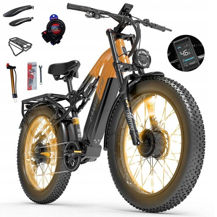 Elektrofahrrad - LANKELEISI - MG800 - 1000W - 48V 20Ah Akku - Hydraulische Bremsen