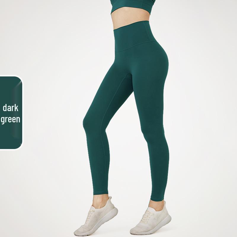 

Брюки для йоги с высокой талией, с эффектом пуш-ап, телесного цвета, для женщин - европейский и американский крой Medium