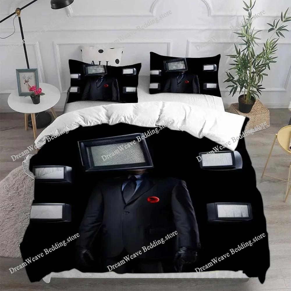 Exquisite Game Skibidi Toilet Arale Bedding Set Duvet Cover Comforter Bed Adult Youth Kids Girls Boys Birthday Gift741