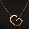 Kvinne 26 engelske bokstaver Ornament Ripple Chain Personlig brevkjede