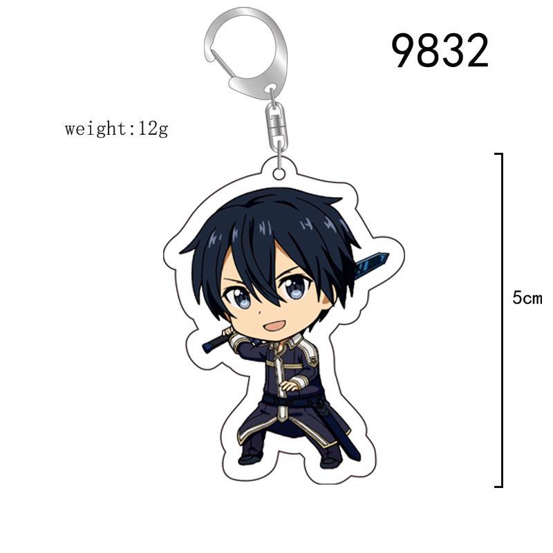 Sword Art Online Acrylic Keychain: Asuna, Sinon, Kirito Anime Charm