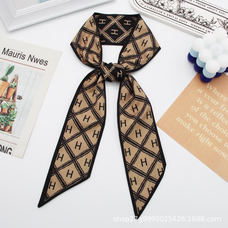 «Шелковая цветочная повязка для волос и лента для шарфа на сумку»