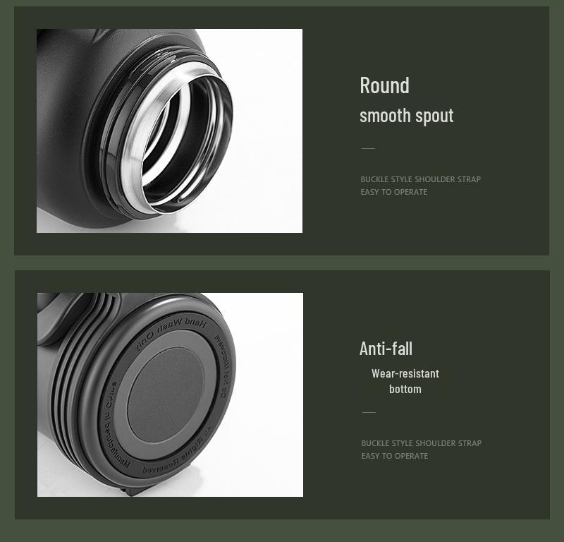 Qihu Large Capacity Stainless Steel Thermos Flask for Outdoor, Car & Home Travel