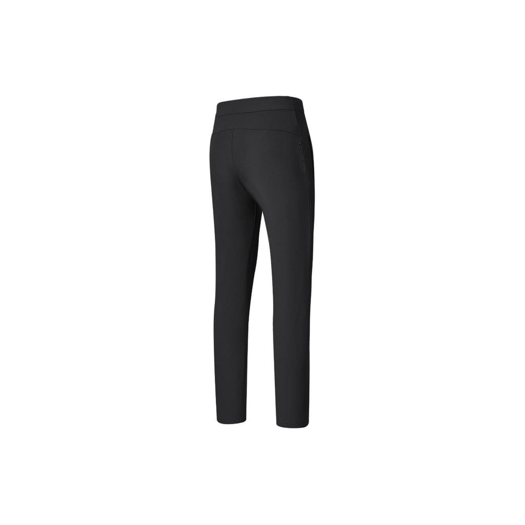 FILA Solid Color Straight Leg High Elastic Knitted Sports Pants Men bottoms Deep-Black A11M411613FBK