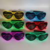 Pink Heart Glitter Light-Up Glasses for Parties and Photography