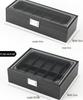 Large Capacity Carbon Fiber Watch Display Box with Transparent Skylight