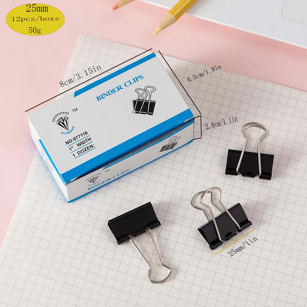 Lagernd Schwarze Metall-Büroklammer mit langem Schwanz zur Dokumentenbindung und -organisation für Büro und Schüler