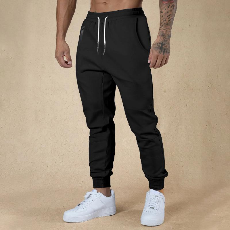Men's drawstring casual trousers new sports trousers versatile breathable drawstring trousers
