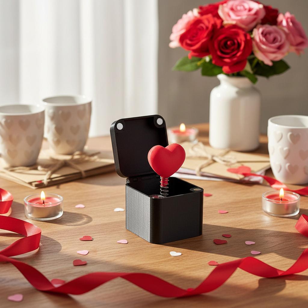 3D Printed Surprise Rose Gift Box Multi-Purpose Creative Fun Prank Gift Funny Popping-Up Gifts for Valentines Day & Mothers Day