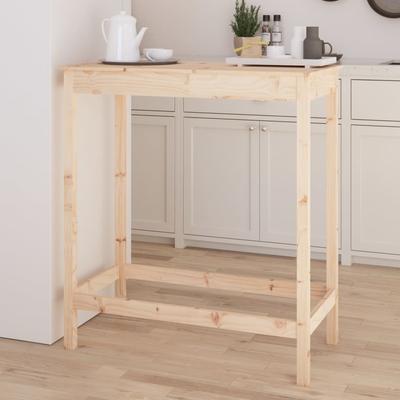 Bar Table 100x50x110 Cm Solid Wood Pine
