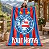 Esporte Clube Bahia Custom Name Flannel Blanket Personalized Soft Warm Plush Throw Blanket Customized Gift for Family Friends