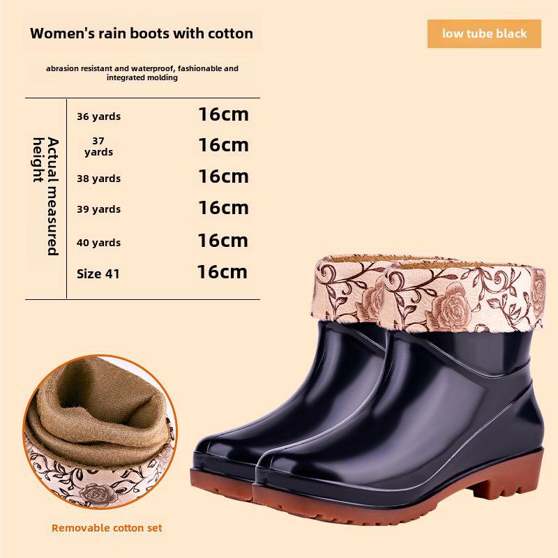 Dámské protiskluzové lehké boty do deště v korejském stylu – pohodlné nízké gumové boty