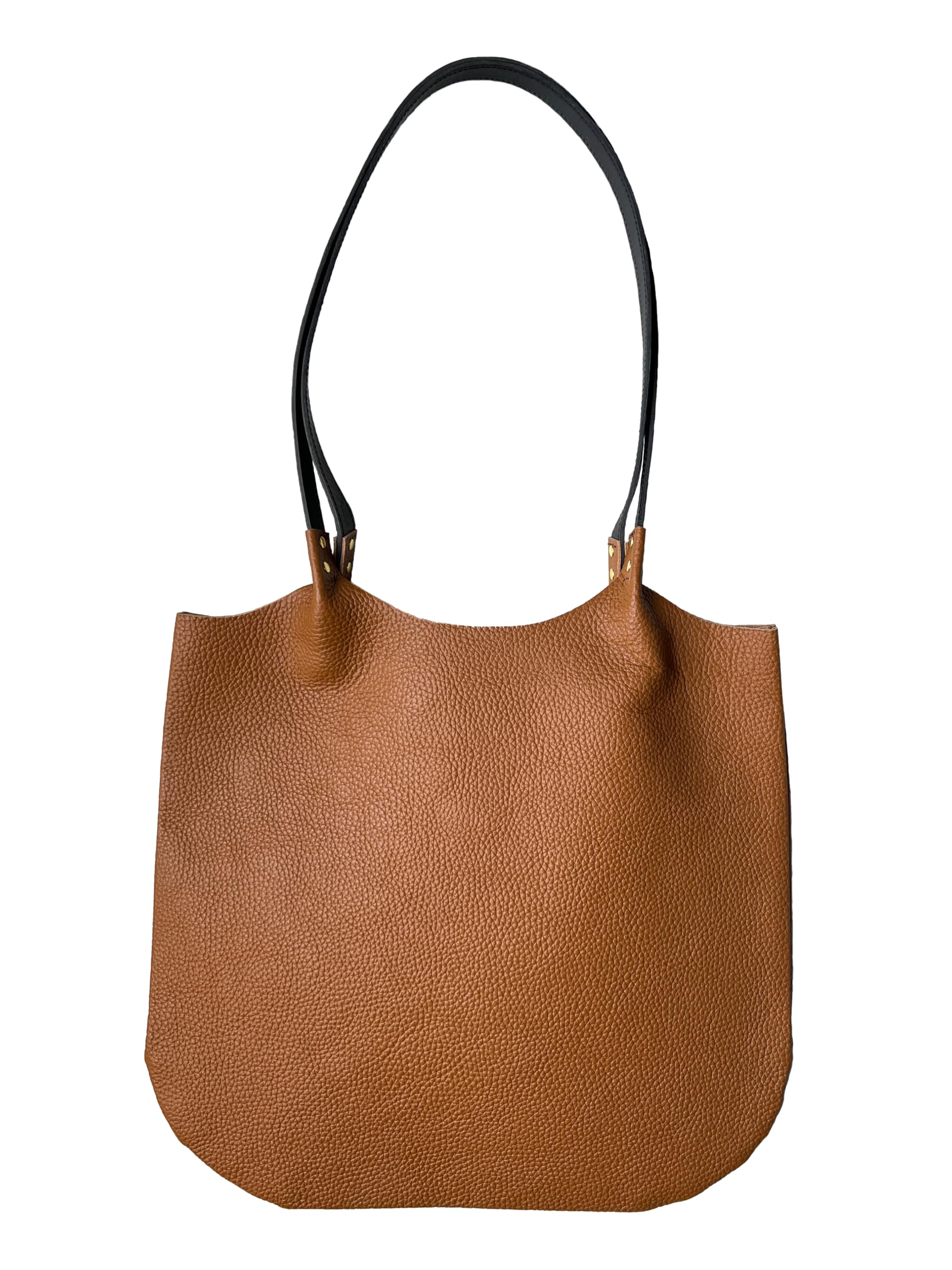 

Leather Workshop Futuro Genuine Cowhide Leather Tote Bag Carma Karma 3 Colors Lightweight A4 Large Large Capacity Thin Commuting to Work or School коричневий