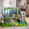 1 Stück Looney Tunes Cartoon-Charakter Flanell-Kuscheldecke - Leichte, weiche, warme Ganzjahresdecke für Sofa, Bett, Reisen, Camping L1029201