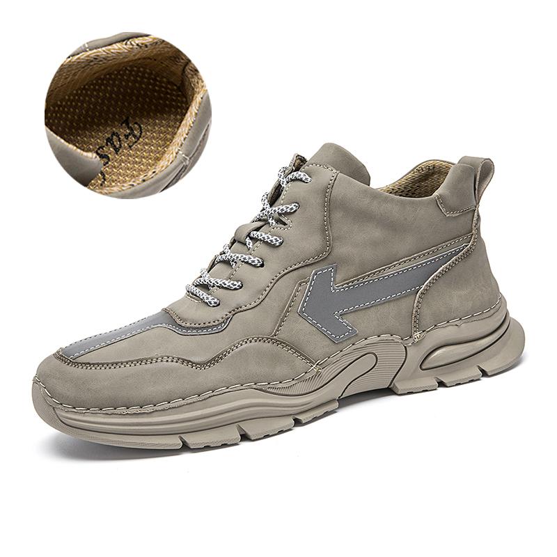 

Осенне-зимние мужские ботинки ручной работы, удобные ботильоны для мужчин, повседневная обувь, мокасины, мужская обувь для инструментов 46