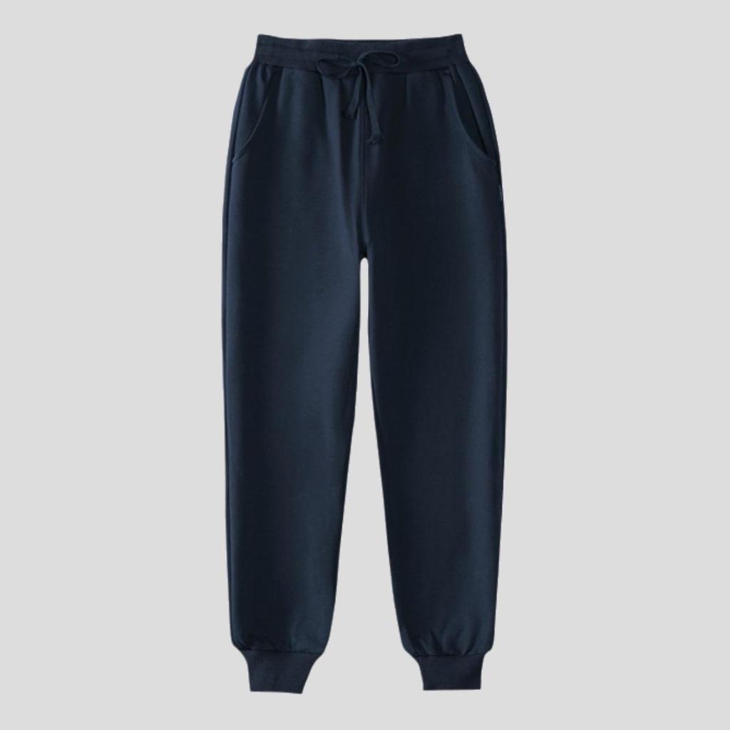 Kinder-verdickte Marineblau, Schwarz und Grau Sporthosen mit Bündchen - Unisex Schuluniform für Jungen und Mädchen (Frühling Herbst)