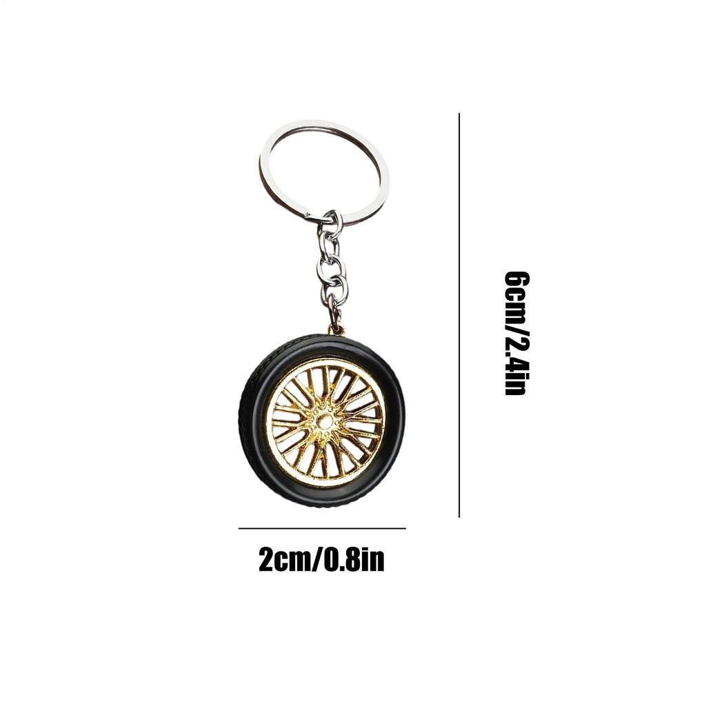 [Huxibai] Wheel Key Chain | Suitcase Pendant Tire Charm Decoration | Lightweight Car Lovers