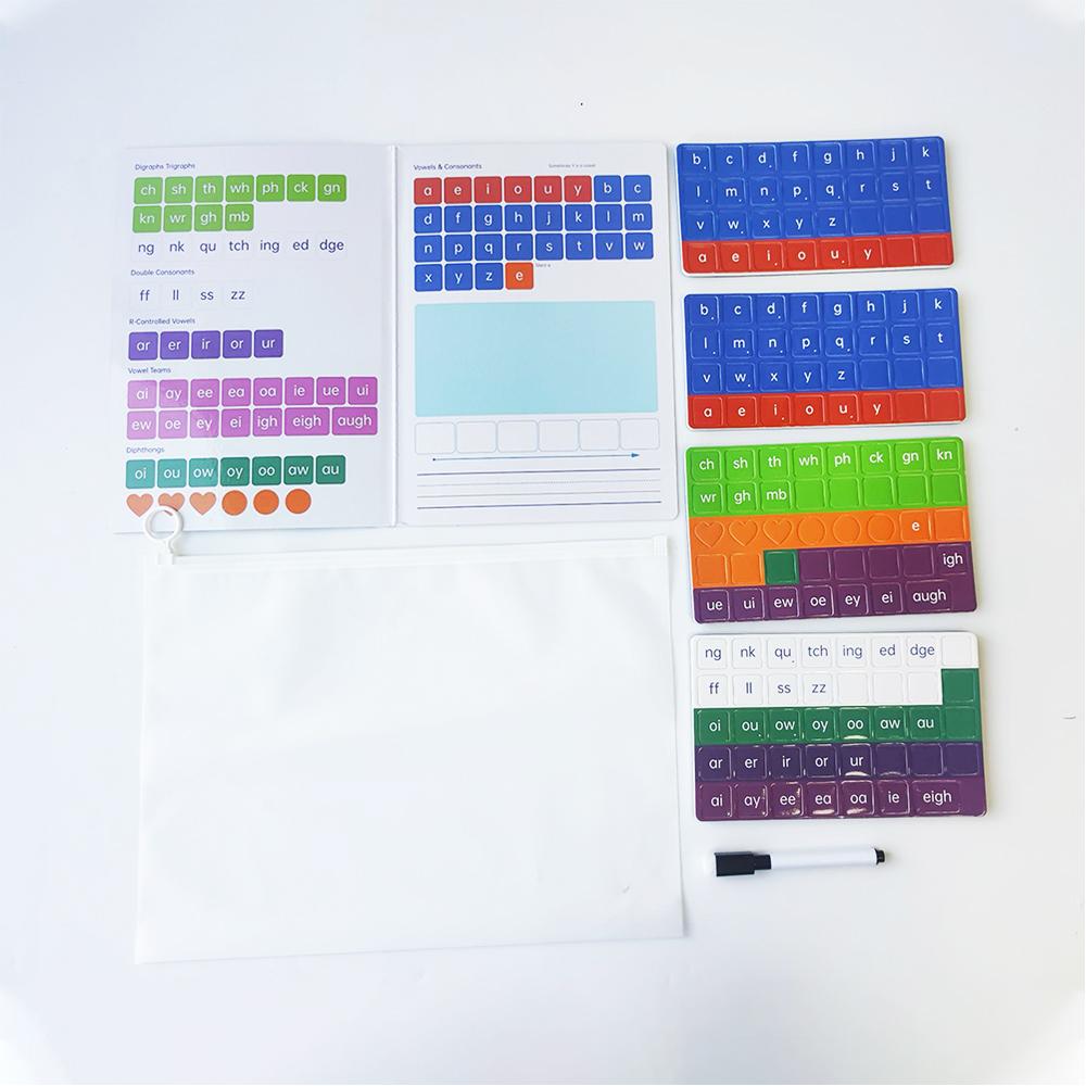 Non-Toxic Magnetic Phonics Tiles Alphabet Set Learn English Montessori Spelling Books Baby Educational Games For Children 5 Years Old Toys