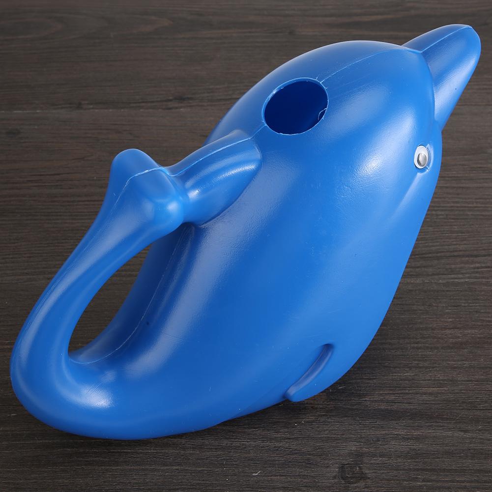 1200ml Outdoor Kinder Kunststoff Cartoon Tier Gießkanne Strand Spielzeug Gartenarbeit Streuen PotBlue